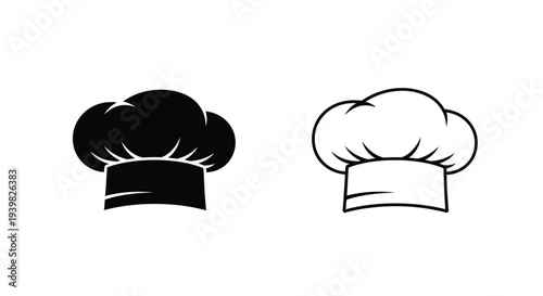 Chef hat icon - classic chef hat Vector