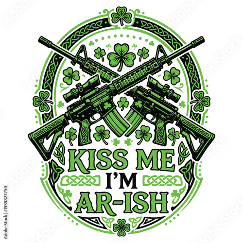 Funny Kiss Me I'm AR-ish - Irish Funny St. Patrick's Day T-Shirt