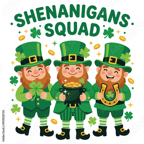 St Patricks Day Gnomes Shenanigans Squad Saint Pattys Women T-Shirt