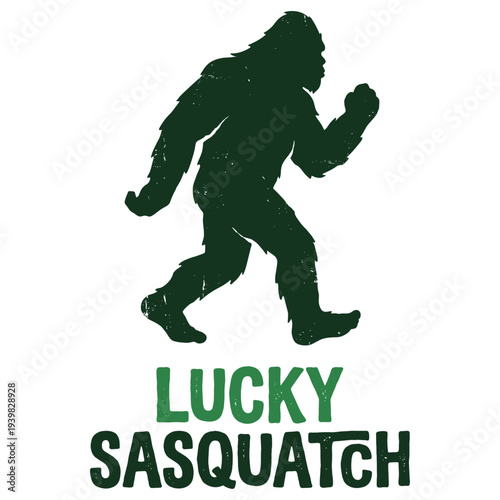 St Patricks Day Bigfoot Sasquatch Shamrock Men Women Kids T-Shirt