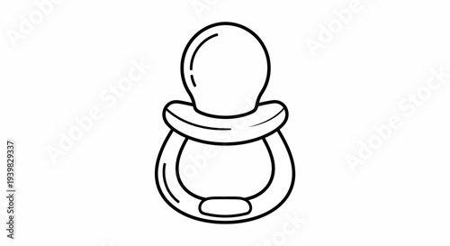 Baby Pacifier Illustration Closeup.