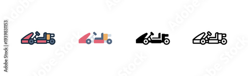 windsurfing icon ocean wave water sport various style icon design vector illustration