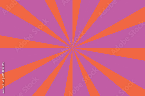A captivating radial sunburst pattern featuring warm pink and contrasting vibrant orange rays radiating outwards