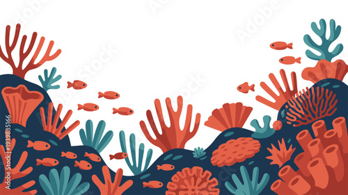 Underwater coral reef scene