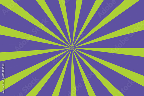 Striking purple and lime green sunburst pattern with rays emanating from the middle in a symmetrical display