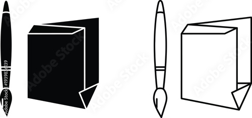 Drawing tools and 3d blocks for art and design isolated on transparent background, Vector