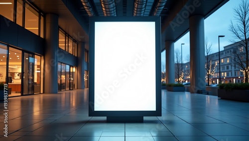 large billboard. black advertising led board empty space for text