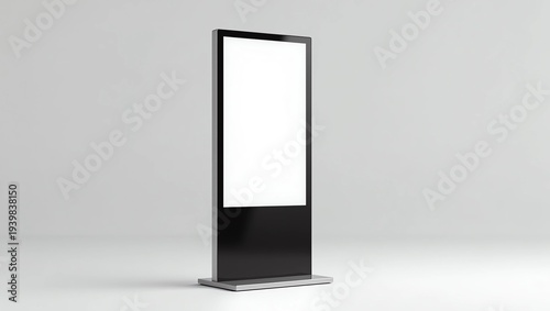 Digital kiosk display, electronic poster with blank screen