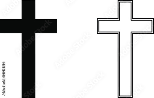 Cross symbol christian religion Vector