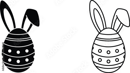 Easter bunny eggs Vector