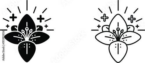 Black and white rabbits Vector