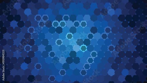 Abstract hexagonal mosaic background for technology presentation slides and corporate website hero sections