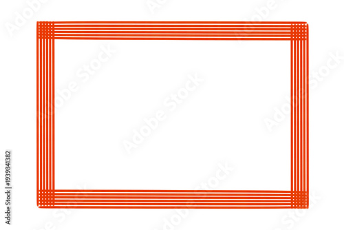 Orange color parallel lines frame
