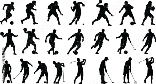 Silhouette Collection of Wind Turbines, Electricity Transmission Towers, and Large Cargo Ships Illustrating Wind Power Generation, Energy Distribution, and Global Maritime Transport Vector