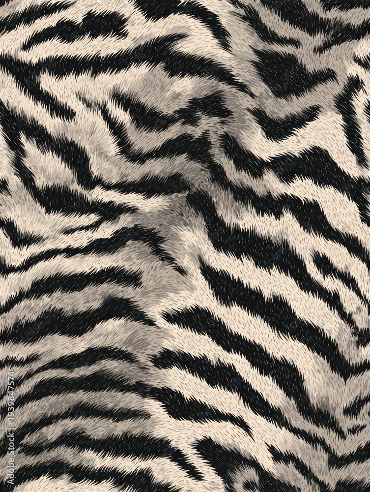 Fototapeta premium Close up of black and white zebra fur texture with natural pattern and soft hair detail for wildlife, animal skin and nature background concept.