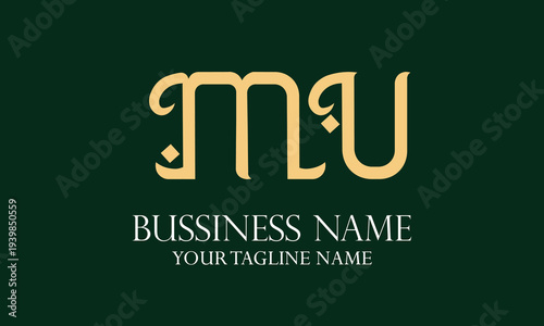MU M mu initial logo | initial based abstract modern minimal creative logo, vector template image. luxury logotype logo, real estate homie logo. typography logo. initials logo
