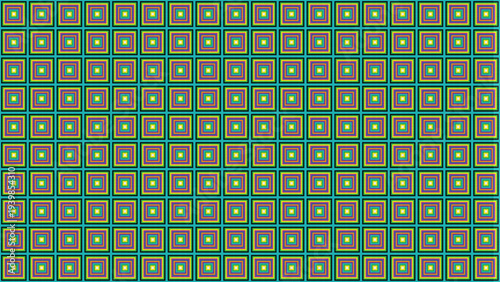 Concentric nested squares optical illusion grid for psychedelic event flyers and retro poster artwork