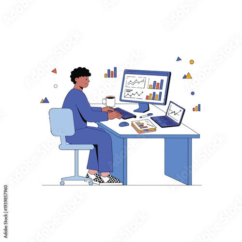 Office Productivity Desk Scene