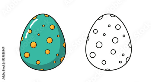 Two easter eggs design Vector