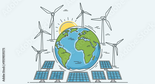 Renewable energy sources powering Earth sustainably