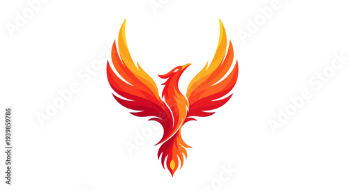 Ascendant Phoenix App Icon Abstract Rebirth Symbol Fiery Hues
