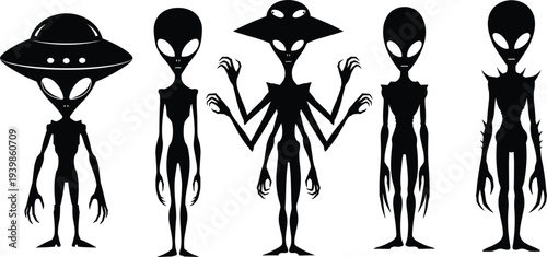 Vector silhouette illustration of a stylish woman body figure with flowing hair and fashion pose