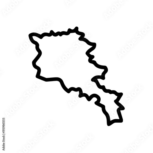 Armenia map illustrated on a white background