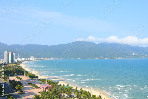 Beautiful My Khe Beach and Son Tra Peninsula in Danang, Vietnam