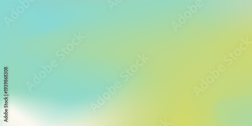 Light blue and green pastel colored gradient background. Abstract spring season blurry vector texture. Nature gradation pattern. Aesthetic bg. Vector soft horizontal backdrop for poster, cover, header