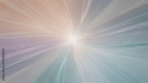 Soft pastel abstract background with radiant flowing light streaks