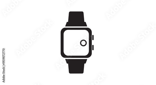 Smartwatch icon design represents modern wearable technology for fitness tracking and notifications.
