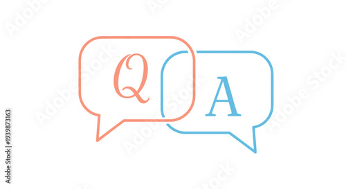 Q&A Speech Bubbles Icon, Question and Answer Concept, Communication Symbols