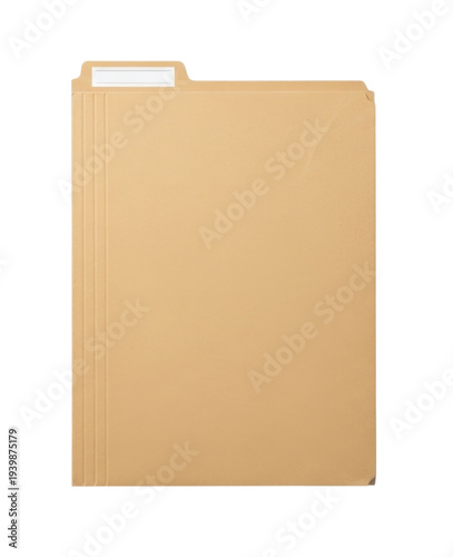 Brown manila folder with tab transparent background cutout png