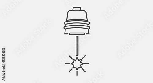 Laser Cutting Machine Nozzle Emitting Light Beam Engraving Material with Sparks