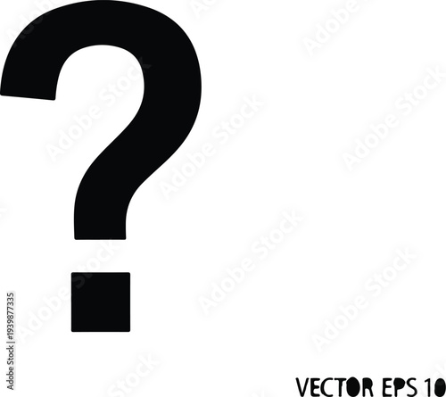 A bold black question mark symbol on a clean white background, representing inquiry and uncertainty.