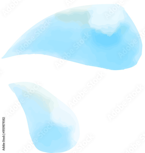 水彩で描いた水滴・汗のイラスト