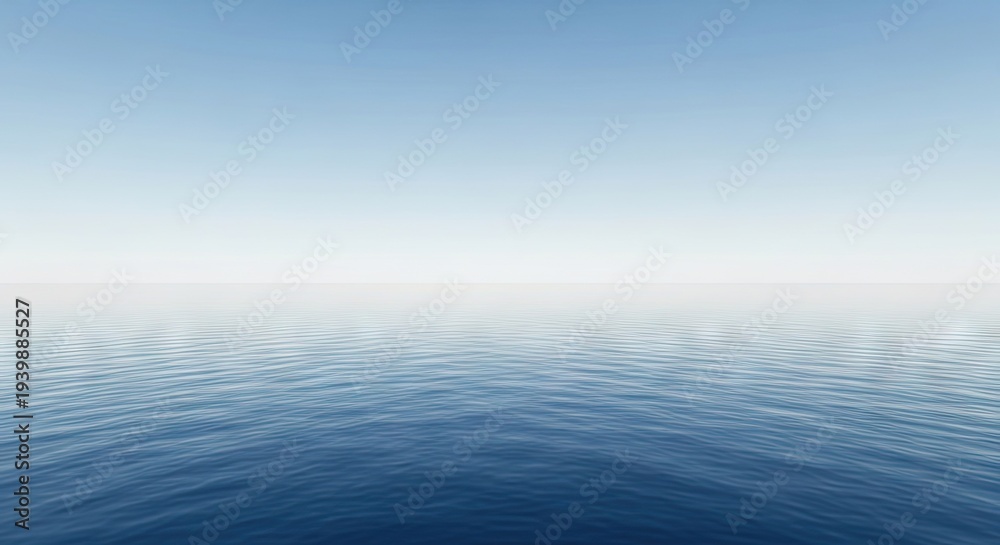Obraz premium Serene Ocean View with Clear Blue Sky and Calm Waters