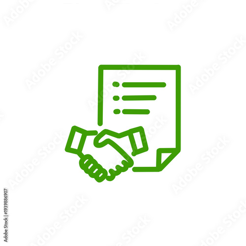 Business Icons – Contract Agreement Document Icon / 契約書ドキュメントアイコン