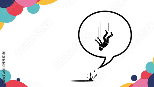 Performance comparison with silhouettes of people on pedestals of varying heights expressing success and failure in a competitive environment.