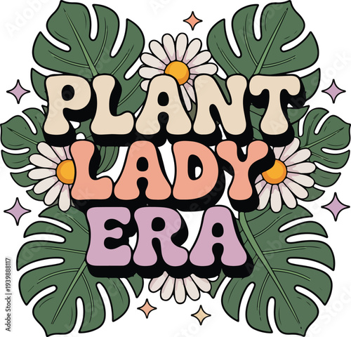 Groovy Plant Mom Era Graphic for Gardeners and Plant Lovers