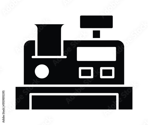 Classic vector of a cash register for business