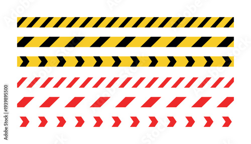 Caution Barrier Strips, Emergency Caution and Warning Tape Patterns for Safety Marking