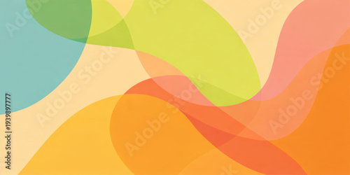 An artistic abstract vector wallpaper featuring vibrant orange and yellow wave patterns with light gradients and flowing lines for a colorful summer backdrop design