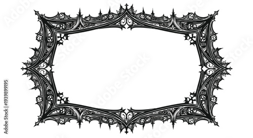 Ornate Gothic Frame Border - Vintage Decorative Element