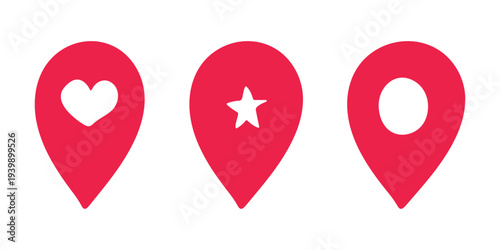 Set of hand drawn map pin Map marker pointer sign GPS and mapping tools Location pin symbol Pinpoint clipart in doodle style Single element for web, design