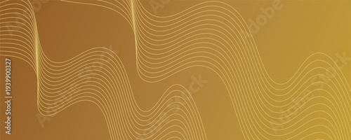 Golden yellow background texture. Metallic gold color 3d wavy smooth silky texture. eps10