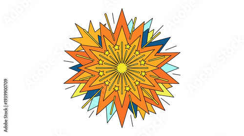 abstract illustration of an explosion in the air