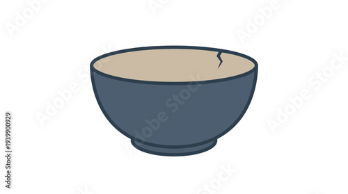 a cracked bowl