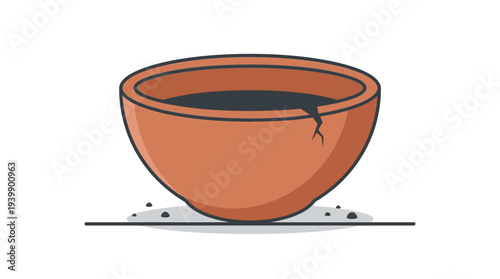 a cracked bowl