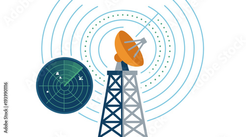 a parabolic signal catcher to detect radar